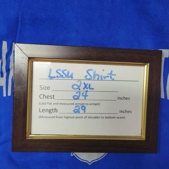 LSSU Lake Superior State Lakers Blue Tie Dye Cotton Mens 2XL Alumni Student - Picture 5 of 6